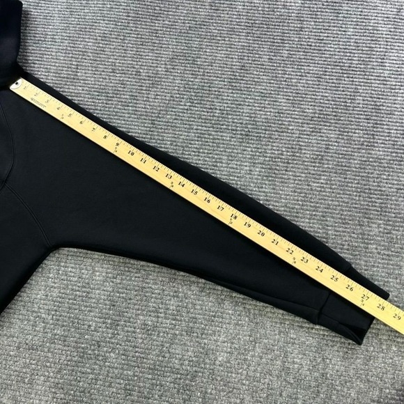 Spanx AirEssentials 1/2 Zip Pullover Sweatshirt Women Medium Black Raglan Sleeve - Picture 9 of 10